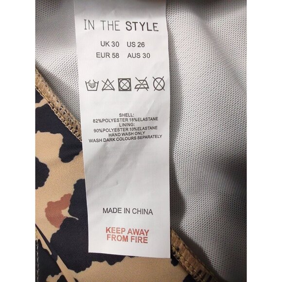 In The Style Brown Women's Leopard Print 2-piece Bikini Set Size 26 NWT - Picture 5 of 16